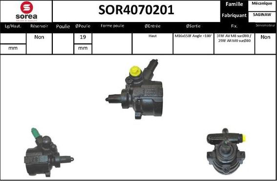 EAI SOR4070201 - Гідравлічний насос, рульове управління, ГУР autozip.com.ua