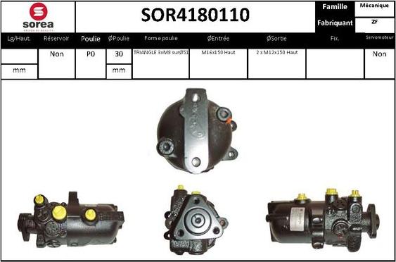 EAI SOR4180110 - Гідравлічний насос, рульове управління, ГУР autozip.com.ua