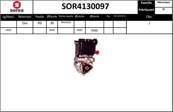 EAI SOR4130097 - Гідравлічний насос, рульове управління, ГУР autozip.com.ua