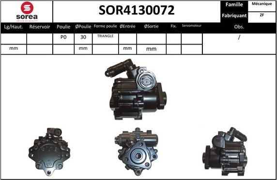EAI SOR4130072 - Гідравлічний насос, рульове управління, ГУР autozip.com.ua