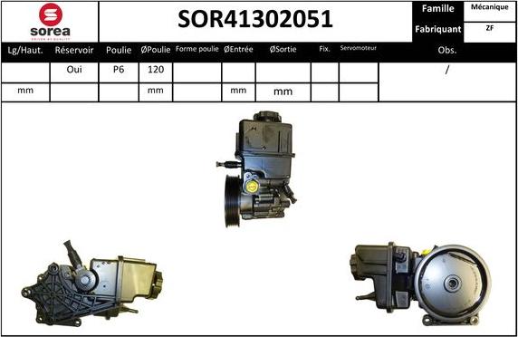 EAI SOR41302051 - Гідравлічний насос, рульове управління, ГУР autozip.com.ua