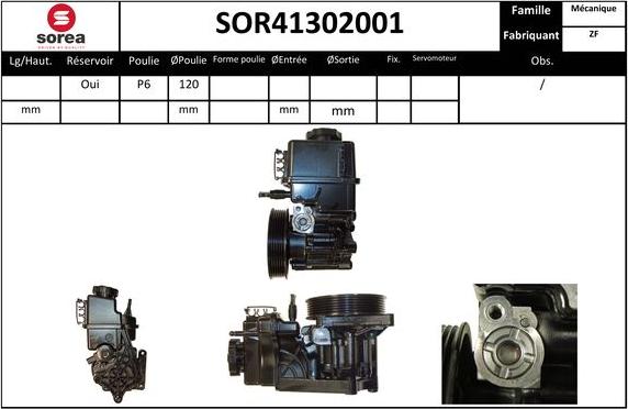 EAI SOR41302001 - Гідравлічний насос, рульове управління, ГУР autozip.com.ua