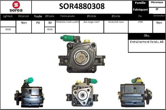 EAI SOR4880308 - Гідравлічний насос, рульове управління, ГУР autozip.com.ua