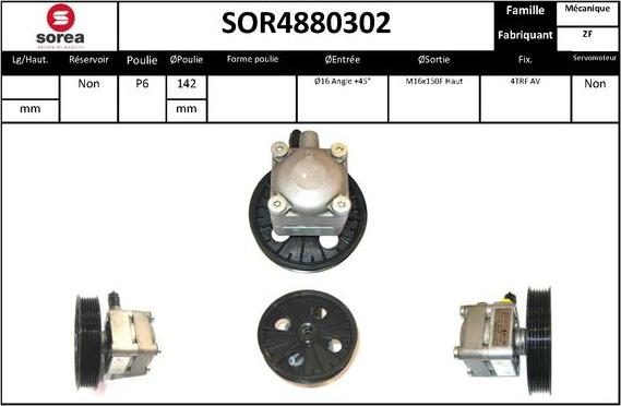 EAI SOR4880302 - Гідравлічний насос, рульове управління, ГУР autozip.com.ua