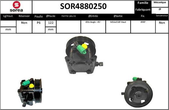 EAI SOR4880250 - Гідравлічний насос, рульове управління, ГУР autozip.com.ua