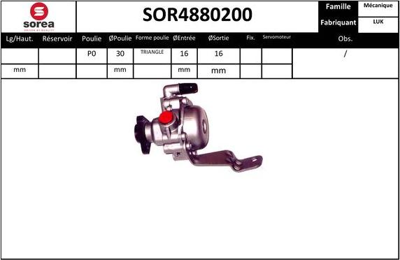EAI SOR4880200 - Гідравлічний насос, рульове управління, ГУР autozip.com.ua