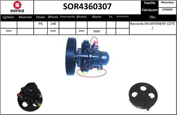 EAI SOR4360307 - Гідравлічний насос, рульове управління, ГУР autozip.com.ua