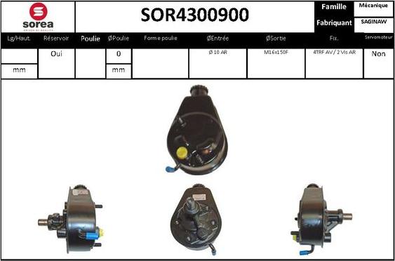 EAI SOR4300900 - Гідравлічний насос, рульове управління, ГУР autozip.com.ua
