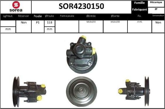 EAI SOR4230150 - Гідравлічний насос, рульове управління, ГУР autozip.com.ua