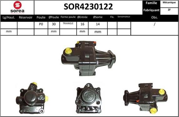 EAI SOR4230122 - Гідравлічний насос, рульове управління, ГУР autozip.com.ua