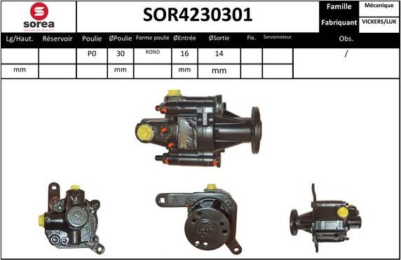 EAI SOR4230301 - Гідравлічний насос, рульове управління, ГУР autozip.com.ua