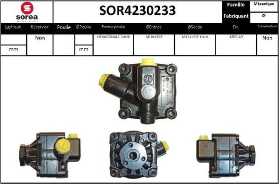 EAI SOR4230233 - Гідравлічний насос, рульове управління, ГУР autozip.com.ua
