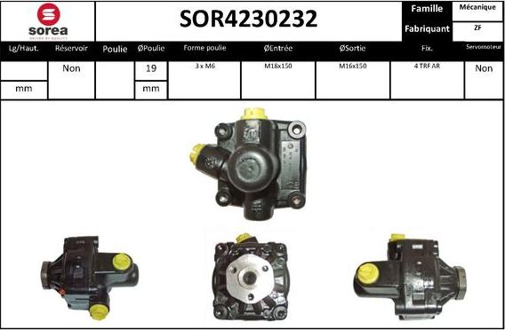 EAI SOR4230232 - Гідравлічний насос, рульове управління, ГУР autozip.com.ua