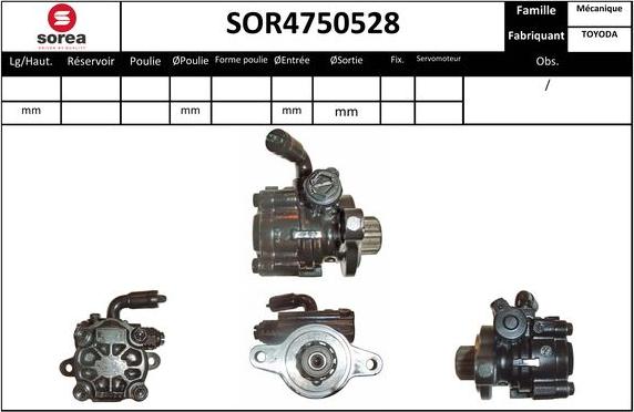 EAI SOR4750528 - Гідравлічний насос, рульове управління, ГУР autozip.com.ua