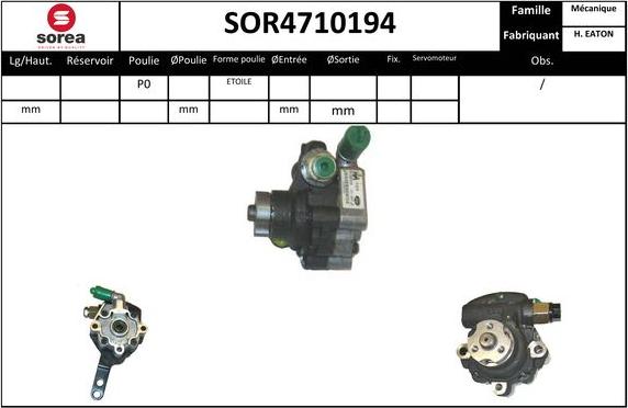 EAI SOR4710194 - Гідравлічний насос, рульове управління, ГУР autozip.com.ua