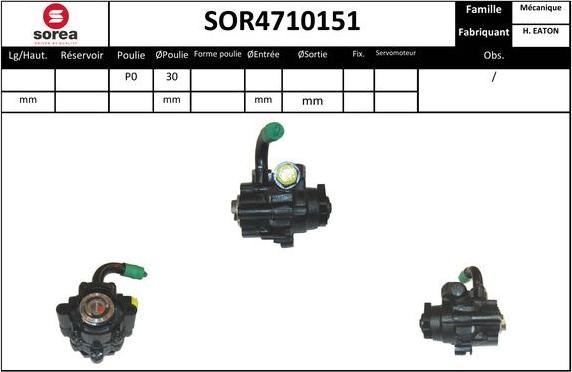 EAI SOR4710151 - Гідравлічний насос, рульове управління, ГУР autozip.com.ua