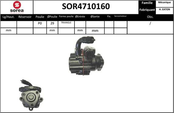 EAI SOR4710160 - Гідравлічний насос, рульове управління, ГУР autozip.com.ua
