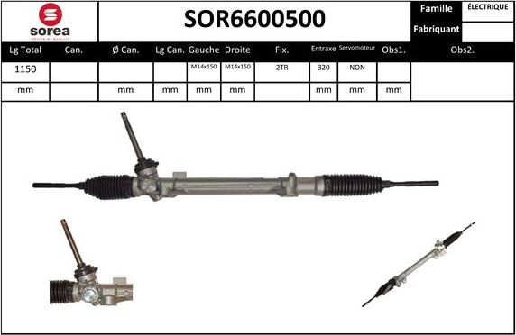 EAI SOR6600500 - Рульовий механізм, рейка autozip.com.ua