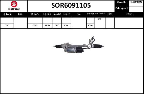 EAI SOR6091105 - Рульовий механізм, рейка autozip.com.ua