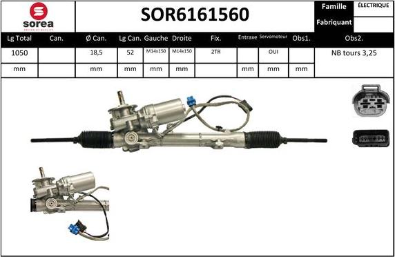 EAI SOR6161560 - Рульовий механізм, рейка autozip.com.ua