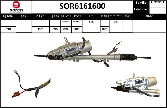 EAI SOR6161600 - Рульовий механізм, рейка autozip.com.ua