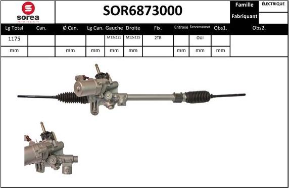 EAI SOR6873000 - Рульовий механізм, рейка autozip.com.ua