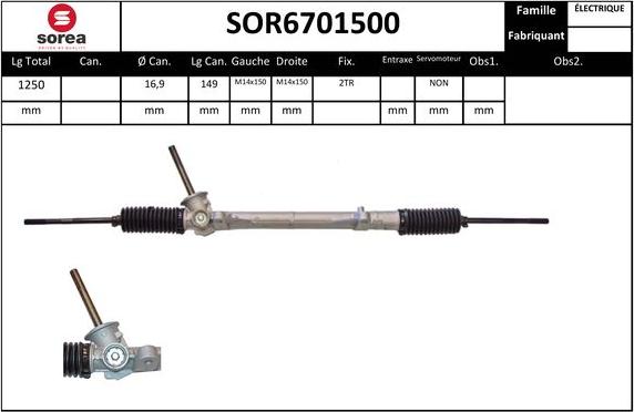 EAI SOR6701500 - Рульовий механізм, рейка autozip.com.ua