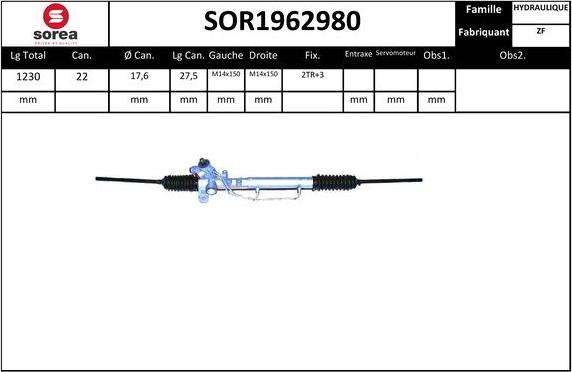 EAI SOR1962980 - Рульовий механізм, рейка autozip.com.ua