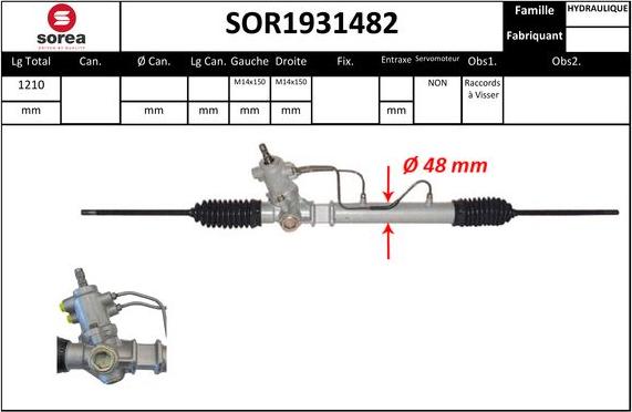 EAI SOR1931482 - Рульовий механізм, рейка autozip.com.ua