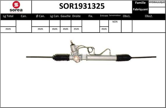 EAI SOR1931325 - Рульовий механізм, рейка autozip.com.ua