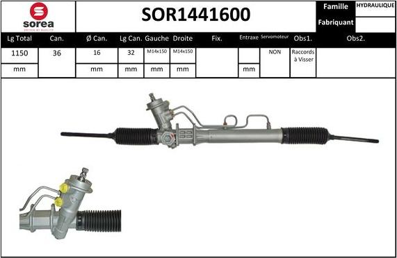 EAI SOR1441600 - Рульовий механізм, рейка autozip.com.ua