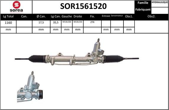 EAI SOR1561520 - Рульовий механізм, рейка autozip.com.ua