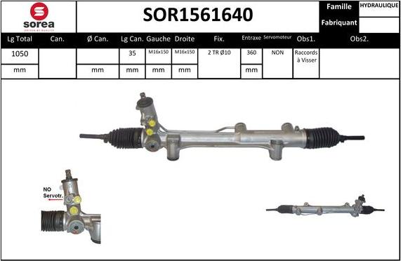 EAI SOR1561640 - Рульовий механізм, рейка autozip.com.ua