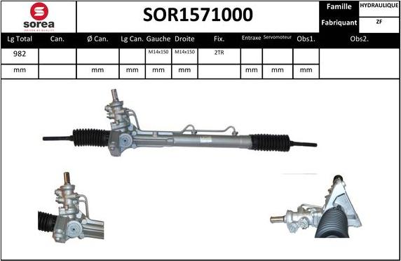 EAI SOR1571000 - Рульовий механізм, рейка autozip.com.ua