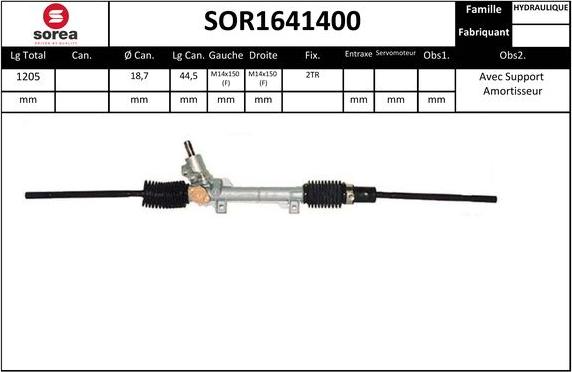EAI SOR1641400 - Рульовий механізм, рейка autozip.com.ua