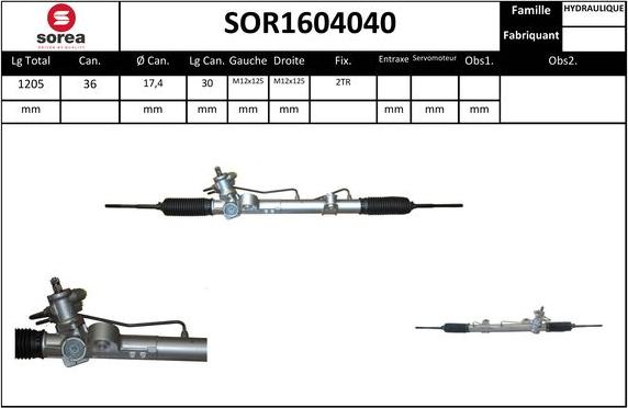 EAI SOR1604040 - Рульовий механізм, рейка autozip.com.ua