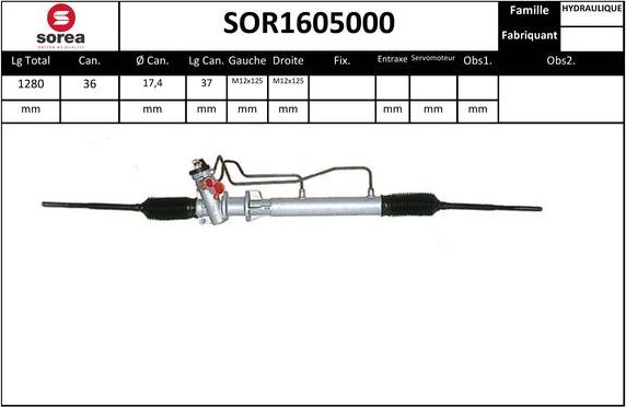 EAI SOR1605000 - Рульовий механізм, рейка autozip.com.ua