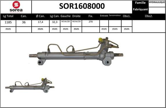 EAI SOR1608000 - Рульовий механізм, рейка autozip.com.ua