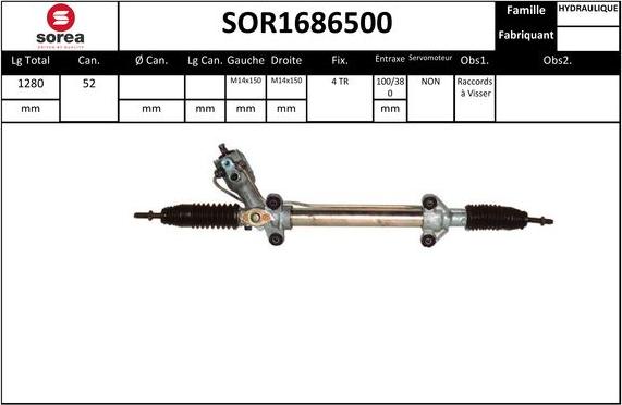 EAI SOR1686500 - Рульовий механізм, рейка autozip.com.ua