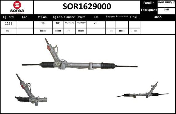 EAI SOR1629000 - Рульовий механізм, рейка autozip.com.ua