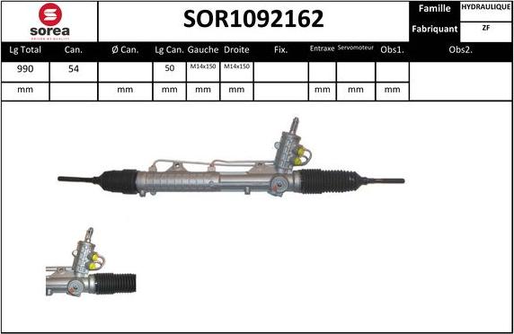 EAI SOR1092162 - Рульовий механізм, рейка autozip.com.ua