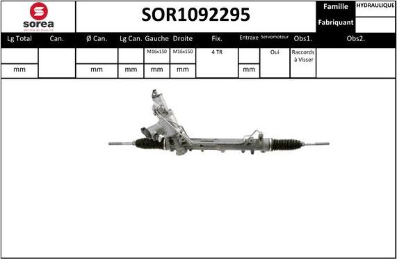 EAI SOR1092295 - Рульовий механізм, рейка autozip.com.ua