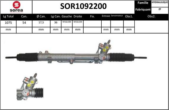 EAI SOR1092200 - Рульовий механізм, рейка autozip.com.ua