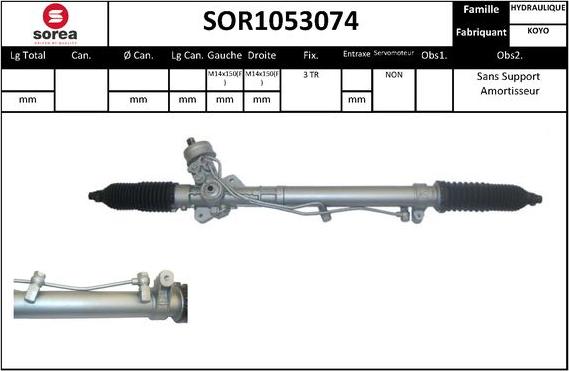 EAI SOR1053074 - Рульовий механізм, рейка autozip.com.ua