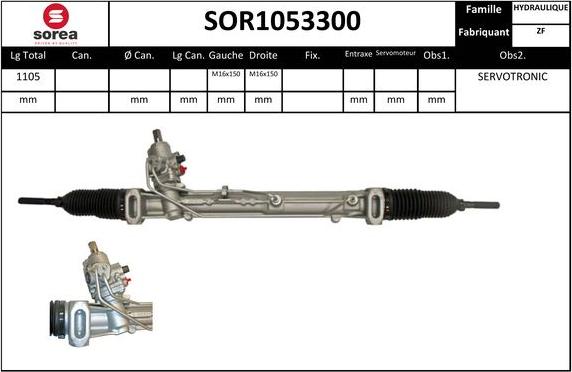 EAI SOR1053300 - Рульовий механізм, рейка autozip.com.ua