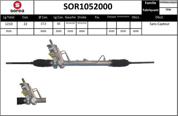 EAI SOR1052000 - Рульовий механізм, рейка autozip.com.ua