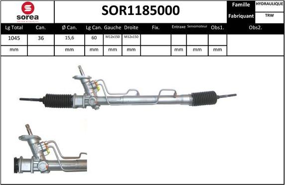 EAI SOR1185000 - Рульовий механізм, рейка autozip.com.ua