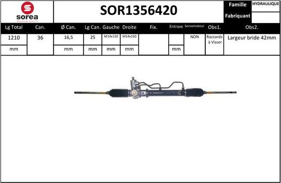 EAI SOR1356420 - Рульовий механізм, рейка autozip.com.ua