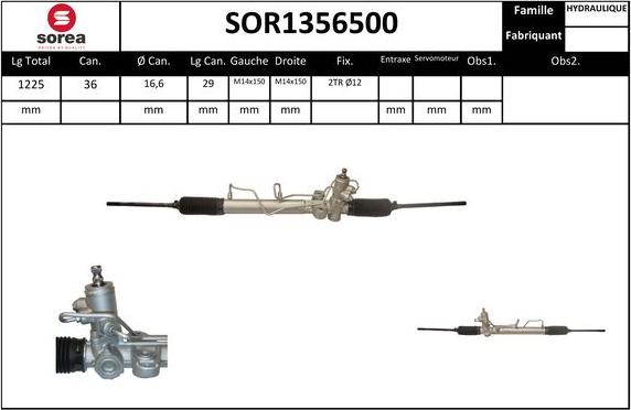 EAI SOR1356500 - Рульовий механізм, рейка autozip.com.ua