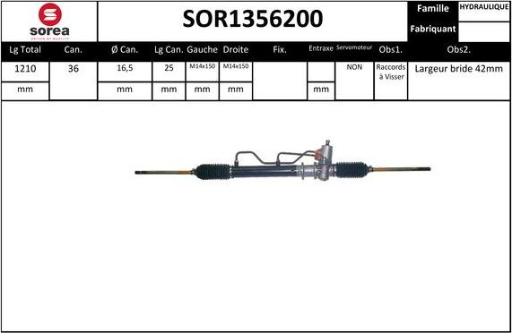 EAI SOR1356200 - Рульовий механізм, рейка autozip.com.ua